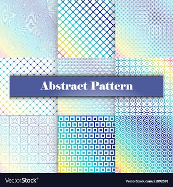 Set of seamless with large and small lines and vector image