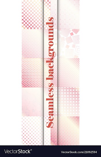 Set of seamless with large and small lines and vector image