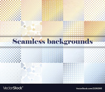 Set of seamless with large and small lines and vector image