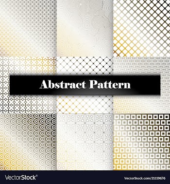 Set of seamless with large and small lines and vector image