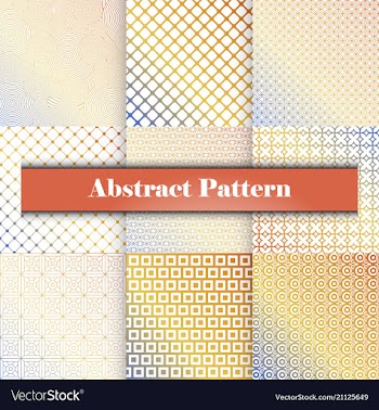 Set of seamless with large and small lines and vector image