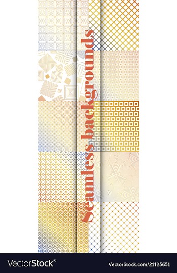 Set of seamless with large and small lines and vector image