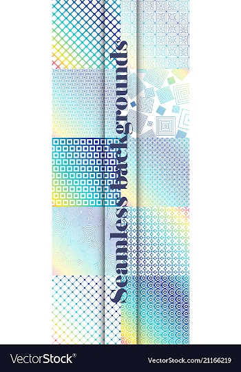 Set of seamless with large and small lines and vector image