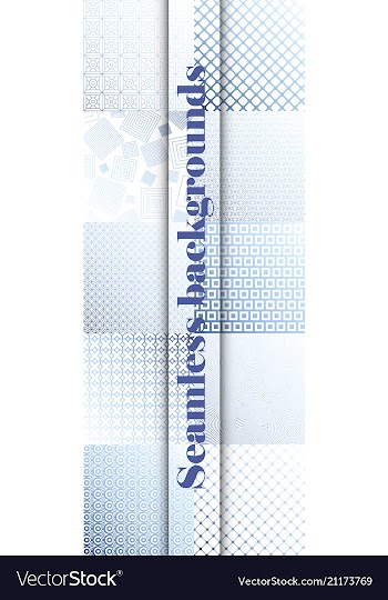 Set of seamless with large and small lines and vector image