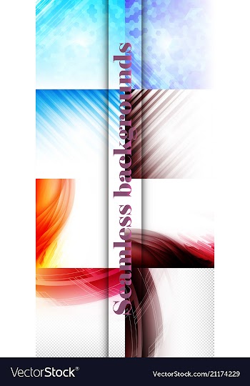 Set of seamless with large and small lines and vector image