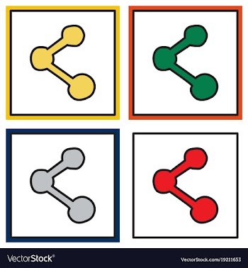 Set of share icon in flat design vector image