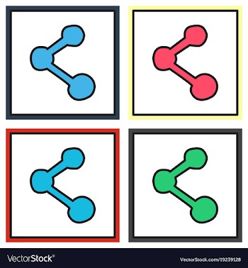 Set of share icon in flat design vector image