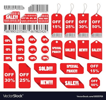 Set of shopping tags and stickers vector image
