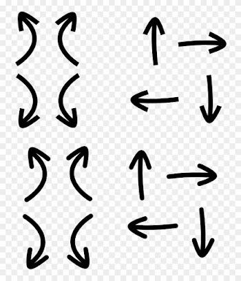 Set Of Simple Arrow Clipart, Vector Clip Art Online, - Arrow Set Png
