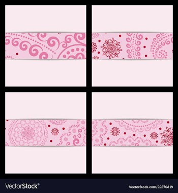 Set of sketched flower print in bright colors vector image