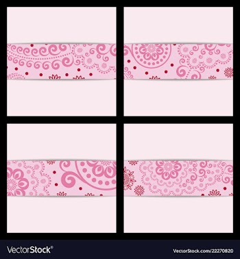 Set of sketched flower print in bright colors vector image