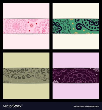 Set of sketched flower print in bright colors vector image