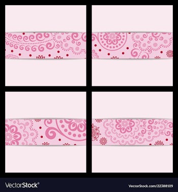 Set of sketched flower print in bright colors vector image