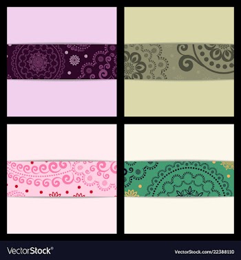 Set of sketched flower print in bright colors vector image