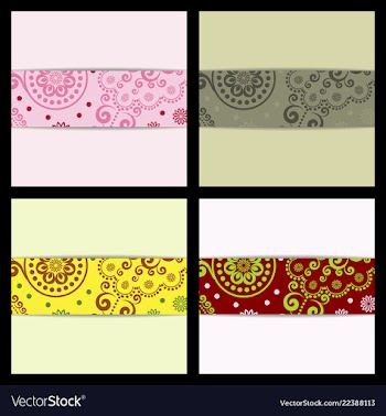 Set of sketched flower print in bright colors vector image