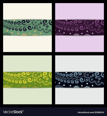 Set of sketched flower print in bright colors vector image