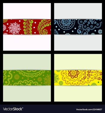 Set of sketched flower print in bright colors vector image