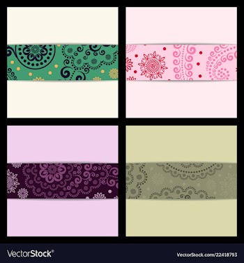 Set of sketched flower print in bright colors vector image