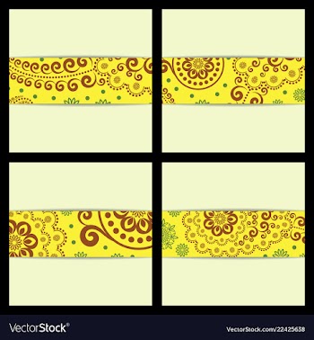 Set of sketched flower print in bright colors vector image