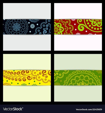 Set of sketched flower print in bright colors vector image