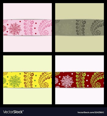 Set of sketched flower print in bright colors vector image