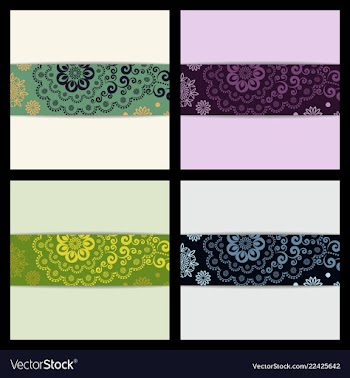 Set of sketched flower print in bright colors vector image