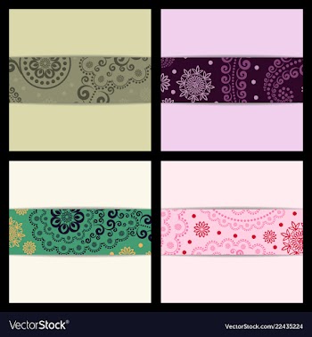 Set of sketched flower print in bright colors vector image