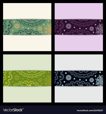 Set of sketched flower print in bright colors vector image