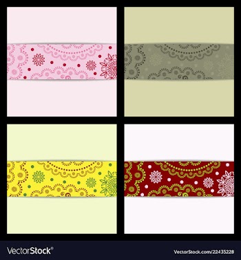 Set of sketched flower print in bright colors vector image