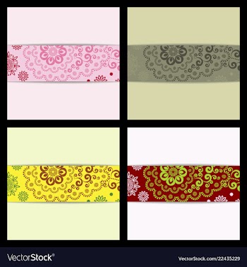 Set of sketched flower print in bright colors vector image