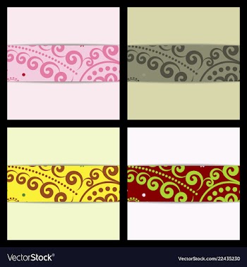 Set of sketched flower print in bright colors vector image