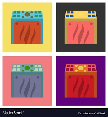 Set of slot machine icon isolated on background vector image