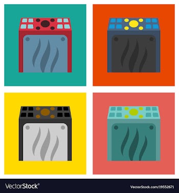 Set of slot machine icon isolated on background vector image