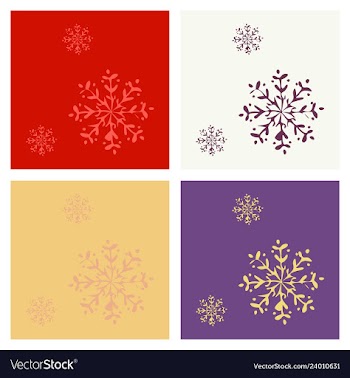 Set of snowflake icon sign design red background vector image