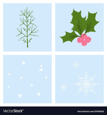 Set of snowflake icon sign design red background vector image
