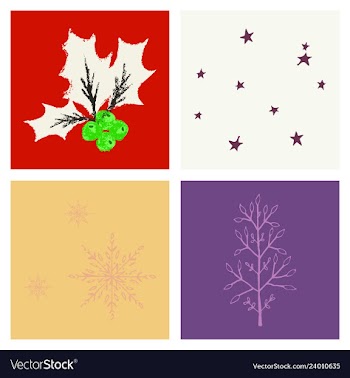 Set of snowflake icon sign design red background vector image