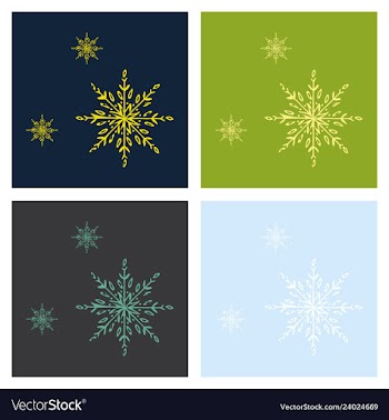 Set of snowflake icon sign design red background vector image