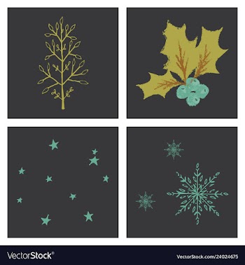 Set of snowflake icon sign design red background vector image