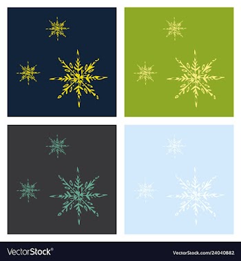 Set of snowflake icon sign design red background vector image