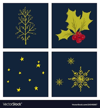 Set of snowflake icon sign design red background vector image