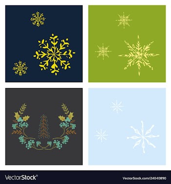Set of snowflake icon sign design red background vector image