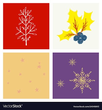 Set of snowflake icon sign design red background vector image