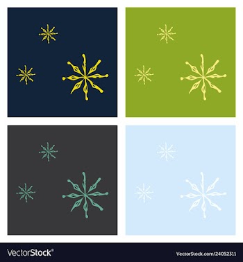 Set of snowflake icon sign design red background vector image