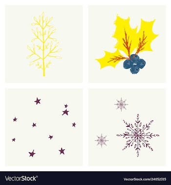 Set of snowflake icon sign design red background vector image