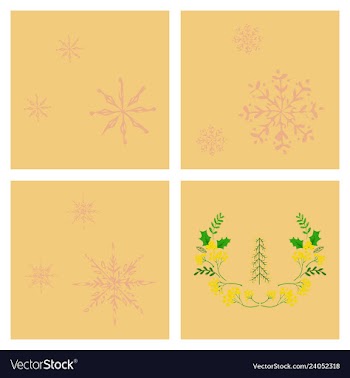 Set of snowflake icon sign design red background vector image