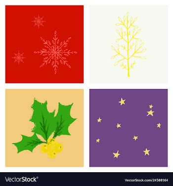 Set of snowflake icon sign design red background vector image
