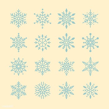 Set of Snowflakes Christmas design vector | Free stock vector - 493906