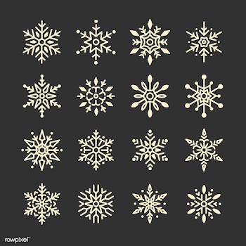 Set of Snowflakes Christmas design vector | Free stock vector - 493929