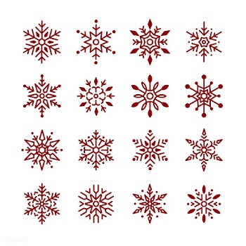 Set of Snowflakes Christmas design vector | Free stock vector - 493932