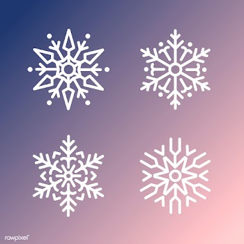 Set of Snowflakes Christmas design vector | Free stock vector - 493943